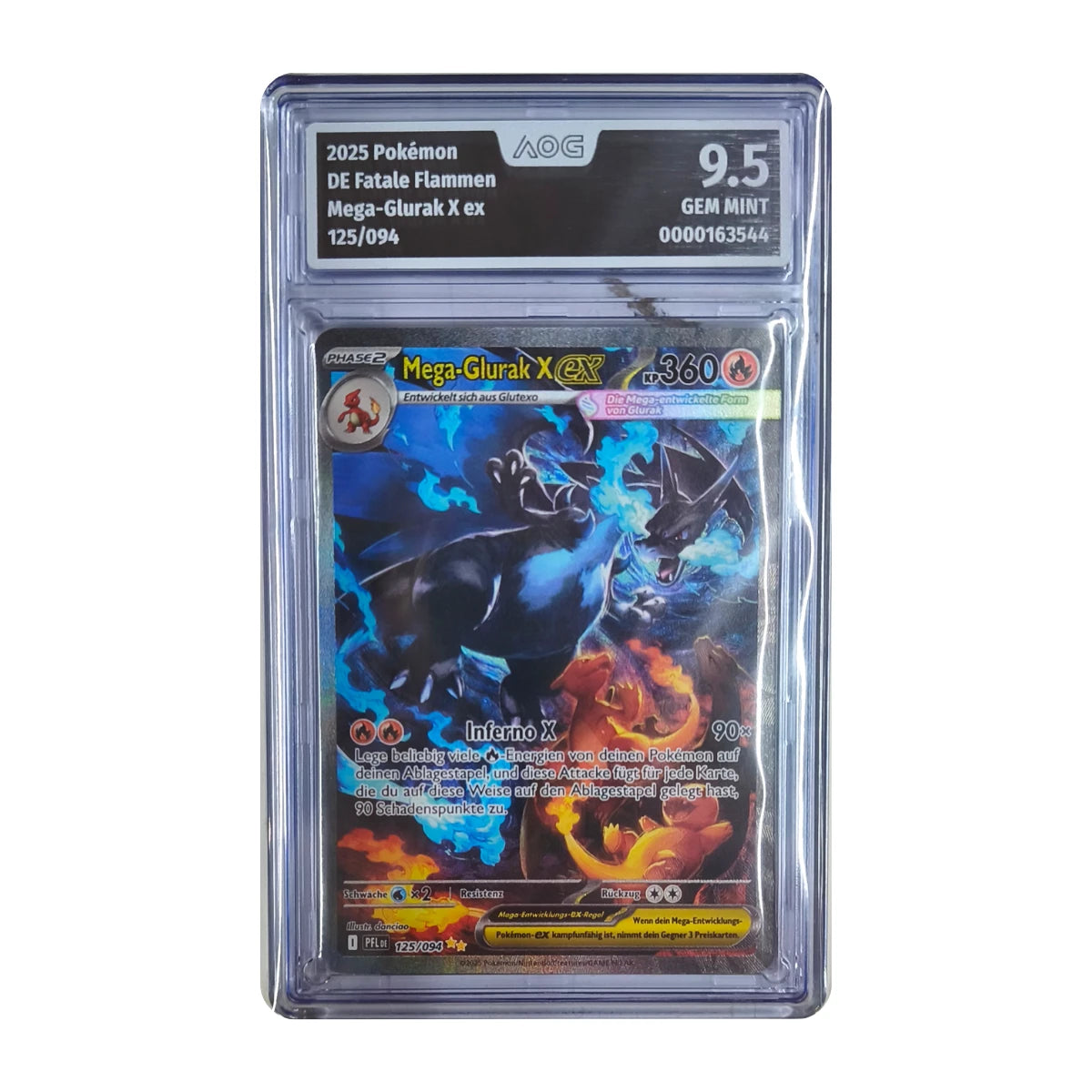 Pokémon - Mega-Glurak X ex #125/094 (Fatale Flammen) – AOG 9.5 Gem Mint