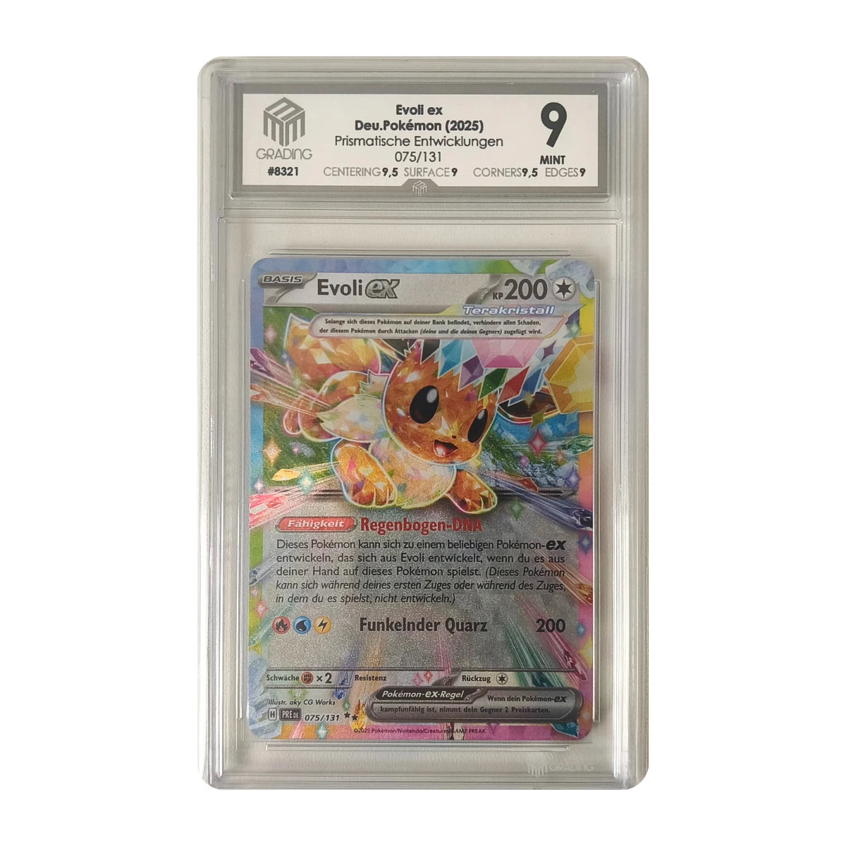 Pokémon - Evoli ex #075/131 (Prismatische Entwicklungen) – M3G 9 Mint