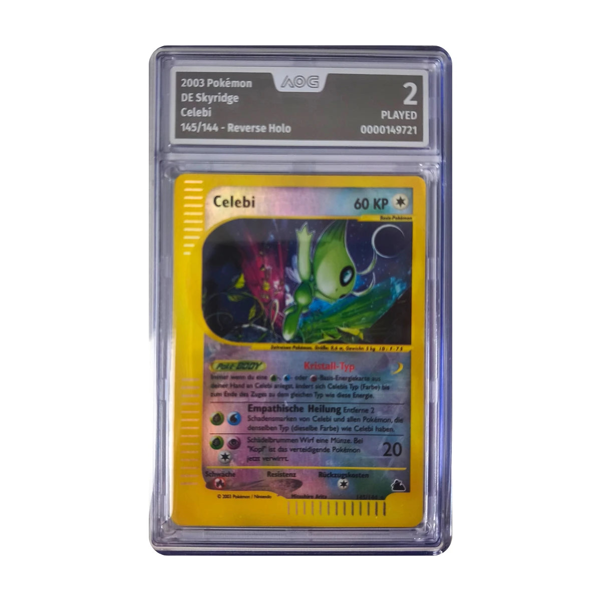 Pokémon - Celebi Reverse Holo #145/144 (Skyridge) – AOG 2 Played
