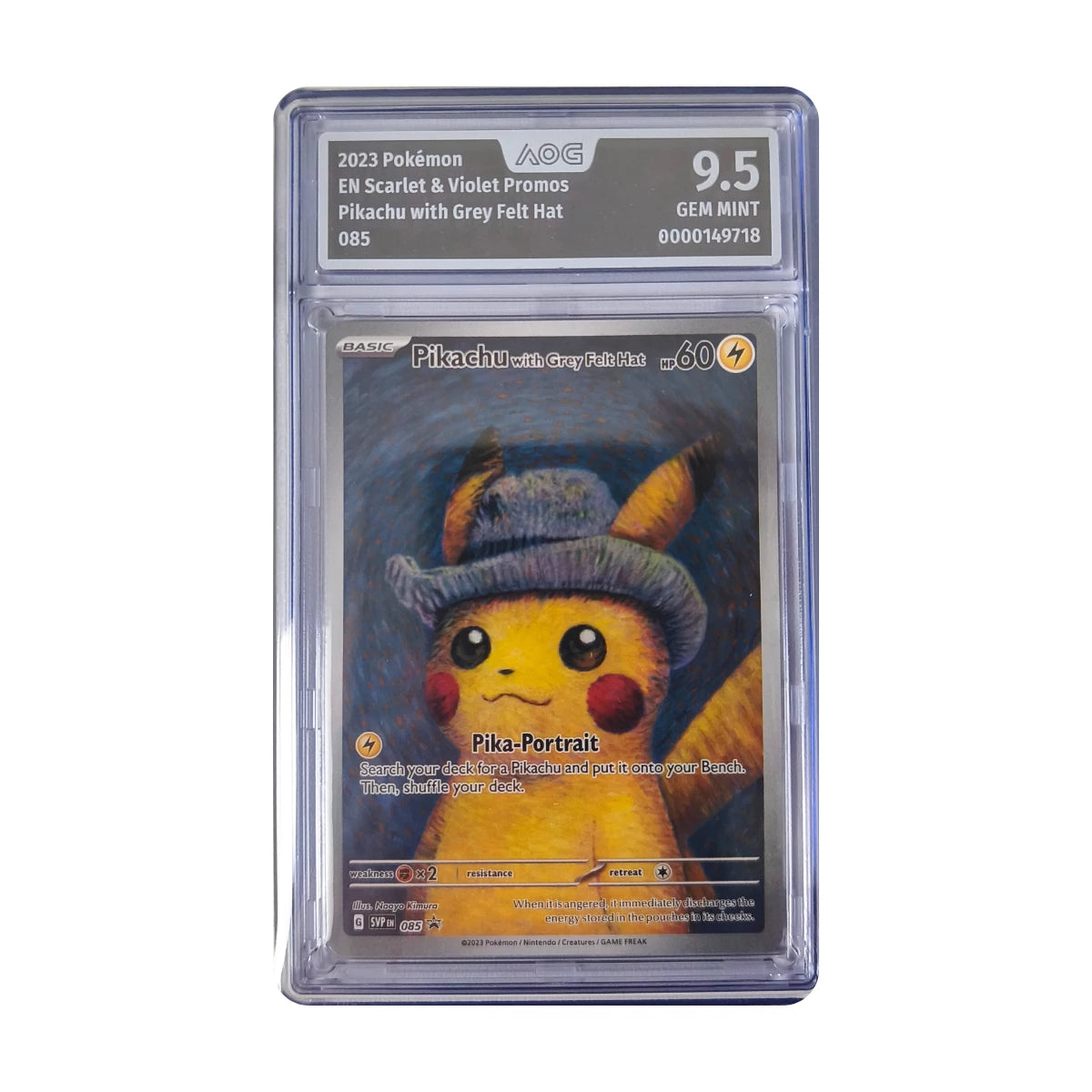 Pokémon - Pikachu with Grey Felt Hat #085 (SV Promos) – AOG 9.5 Gem Mint