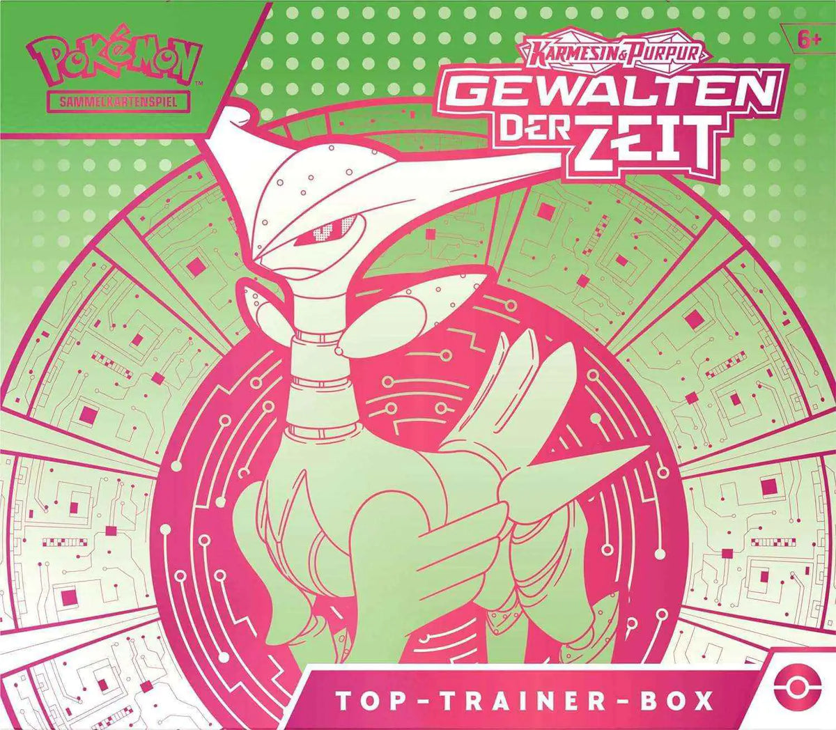 Pokémon - Karmesin & Purpur: Gewalten der Zeit Eisenblatt Top Trainer Box - DE