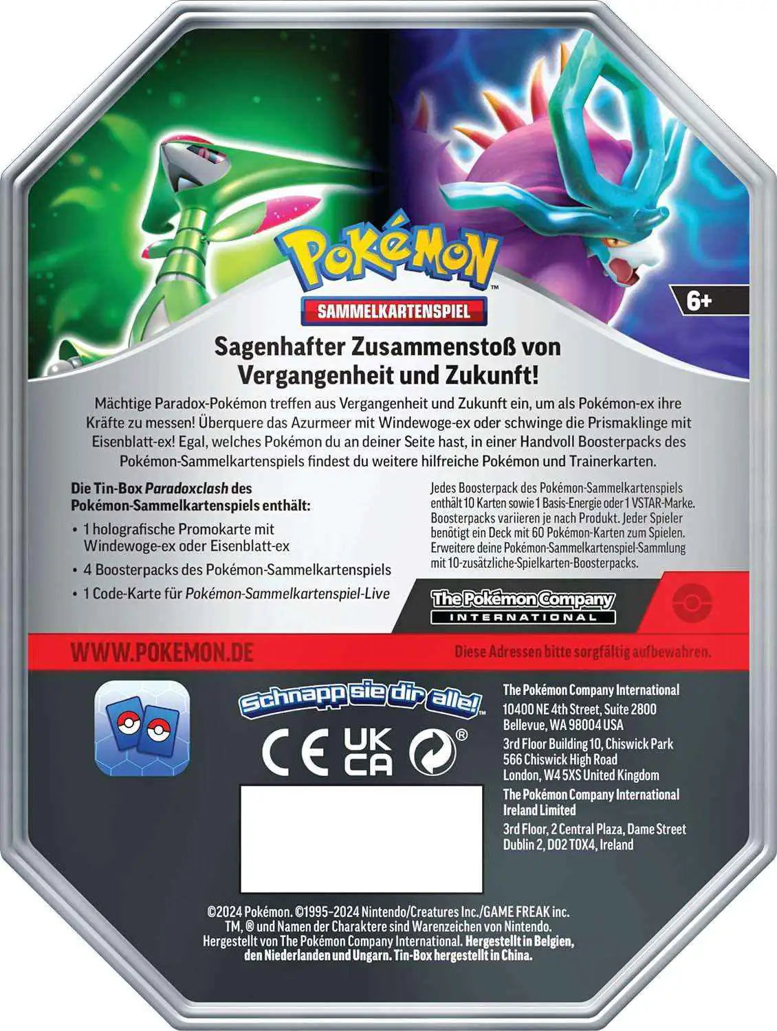 Pokémon - Paradox Clash Eisenblatt ex Tin Box - DE