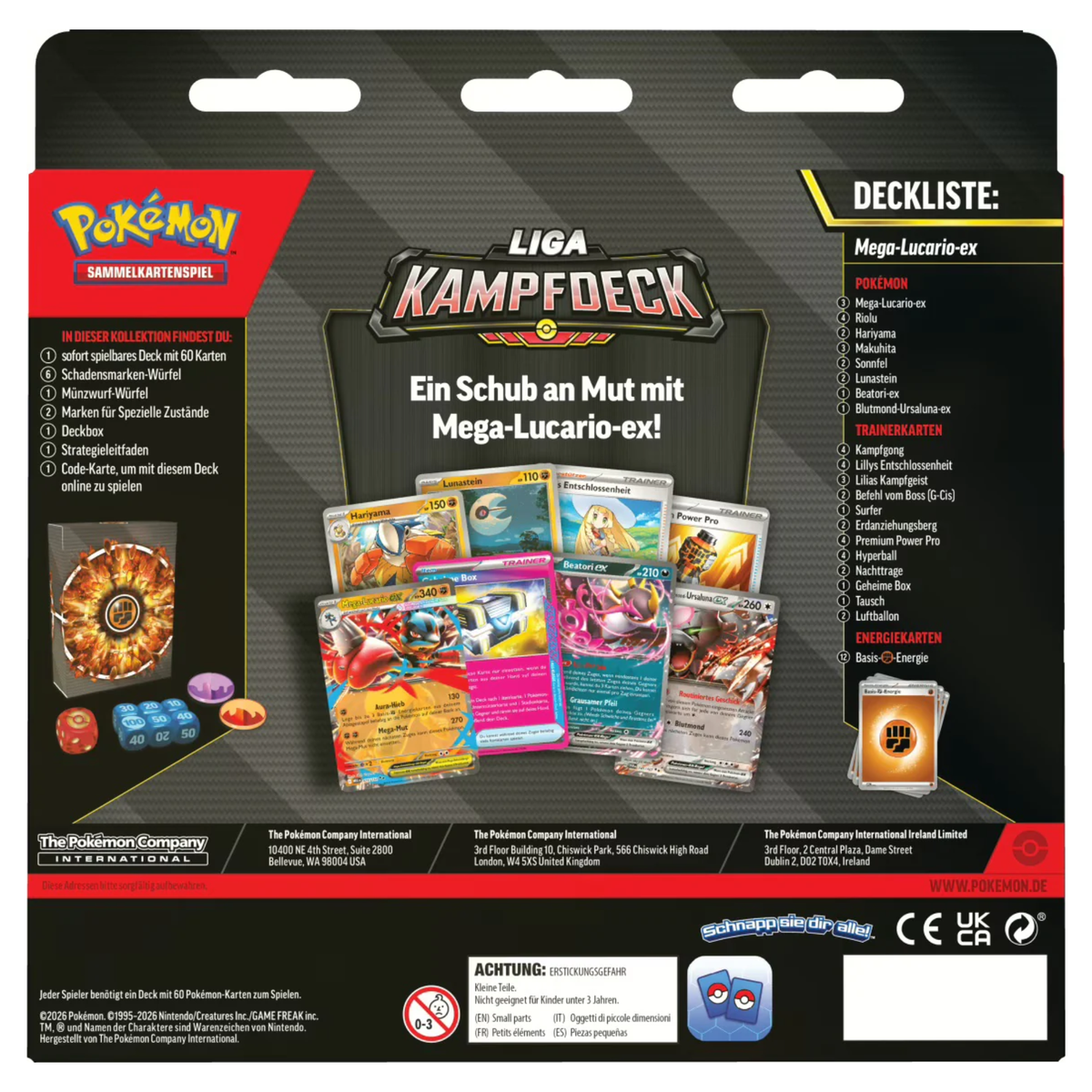 Pokémon - Mega-Entwicklung: Mega Lucario ex Liga Kampfdeck - DE