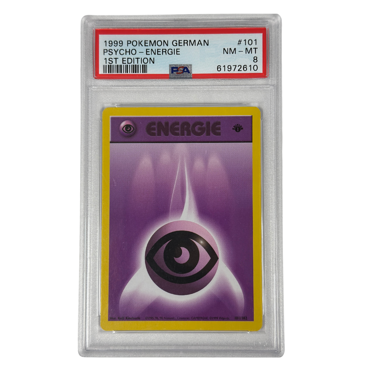 Pokémon - Psychic Energy 1st Edition #101/102 Base Set (1999) German – PSA 8 NM-MT