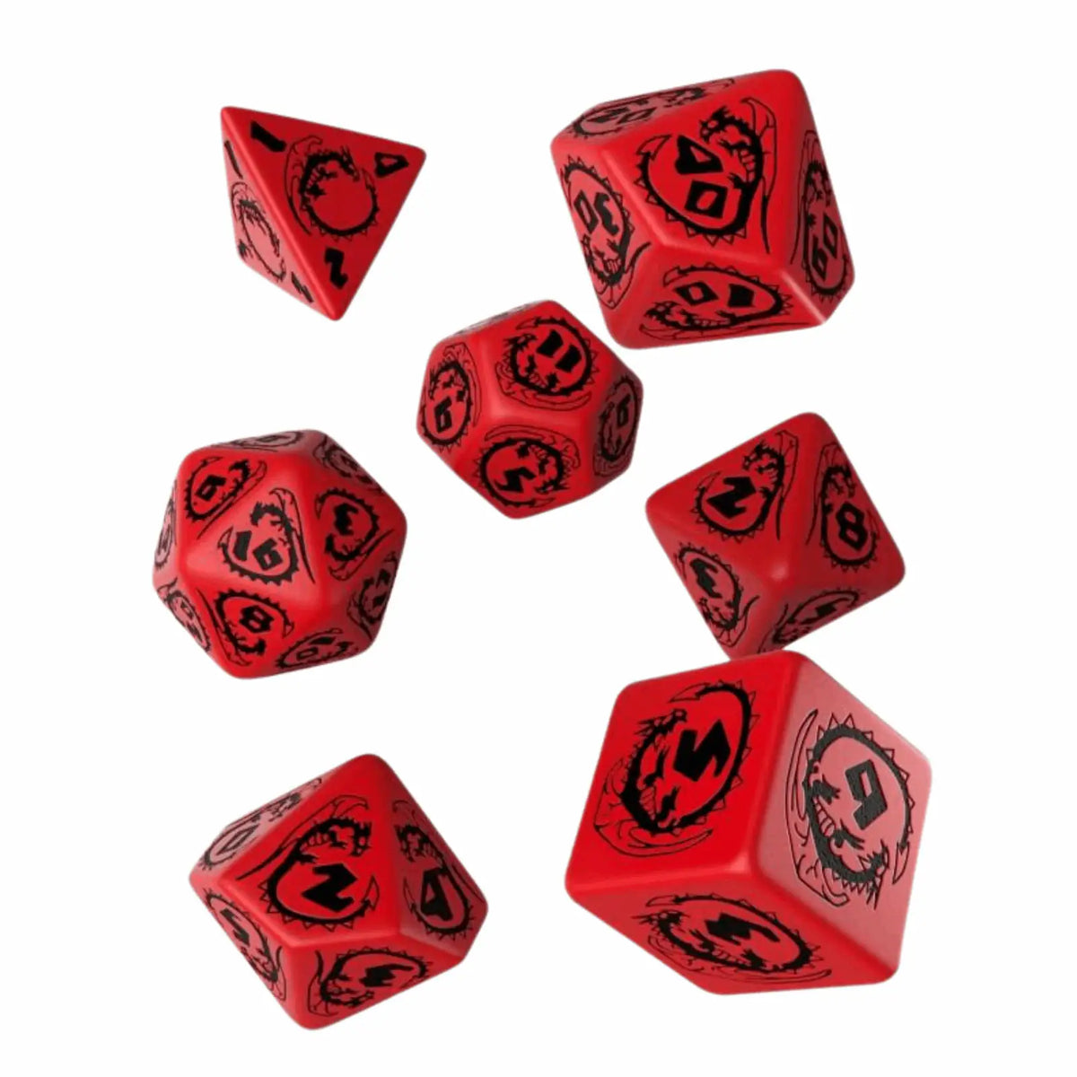 Q Workshop - Dragons Red & black Dice Set (7)