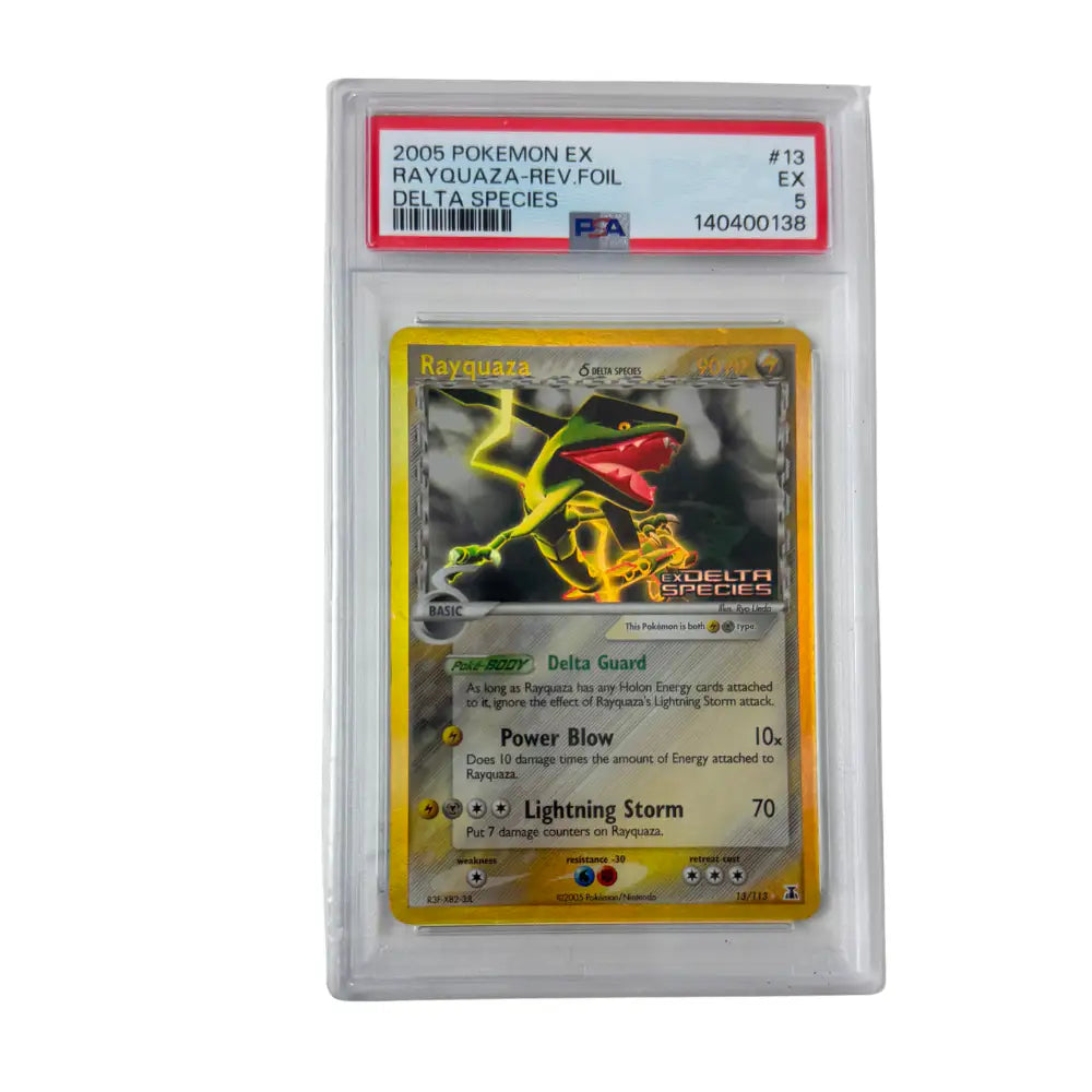 Pokémon - Rayquaza #13/113 (EX Delta Species Reverse Foil) – PSA 5 EX