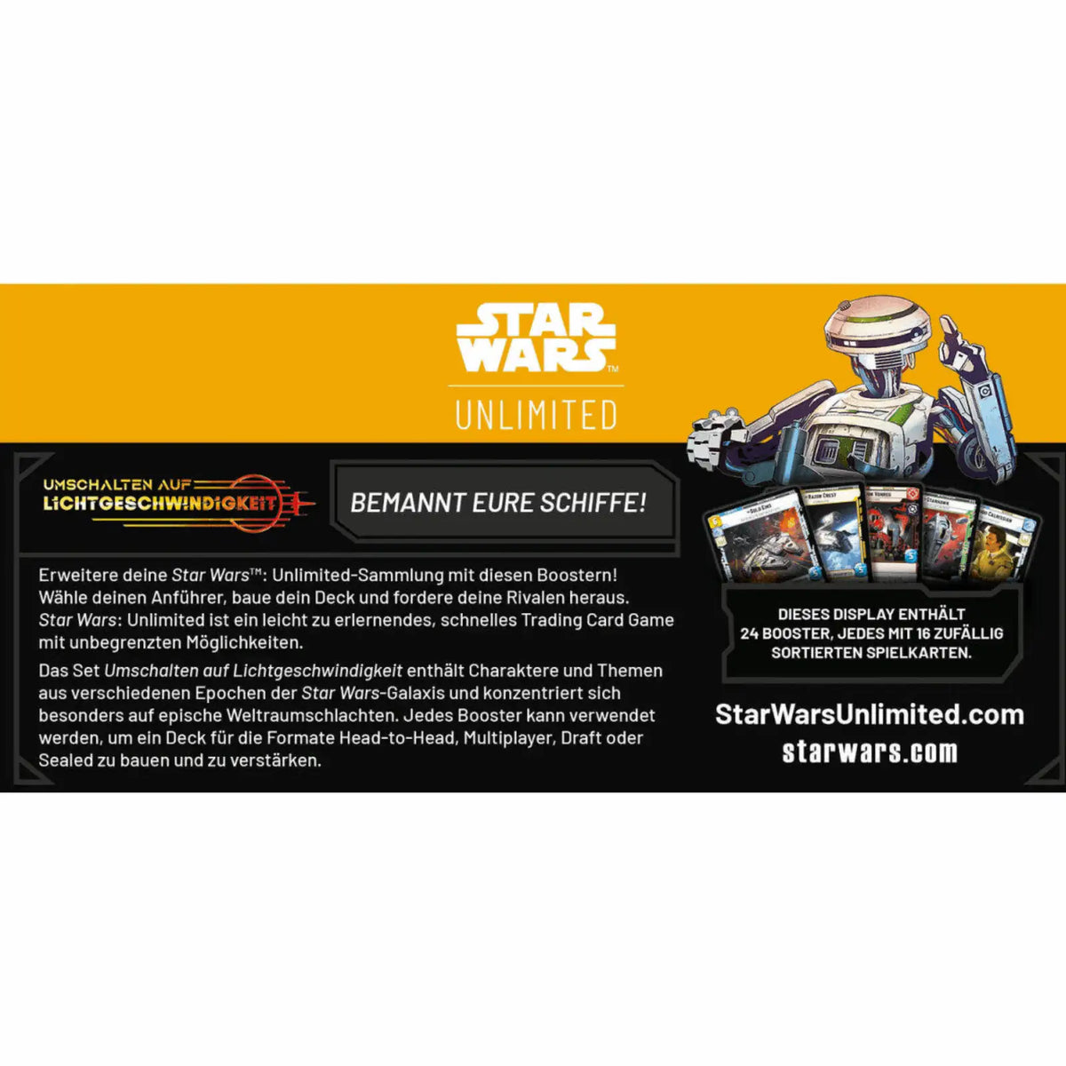 Star Wars: Unlimited - Umschalten auf Lichtgeschwindigkeit Booster Display - DE