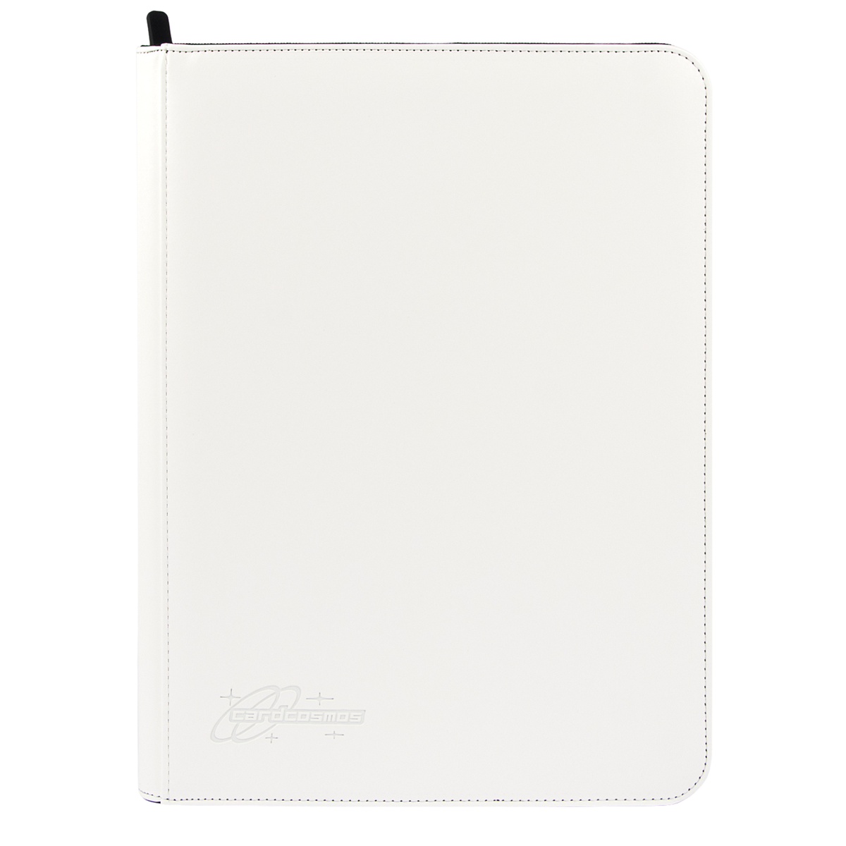 cardcosmos - 9 Pocket Zip Premium Leather Binder - Weiß