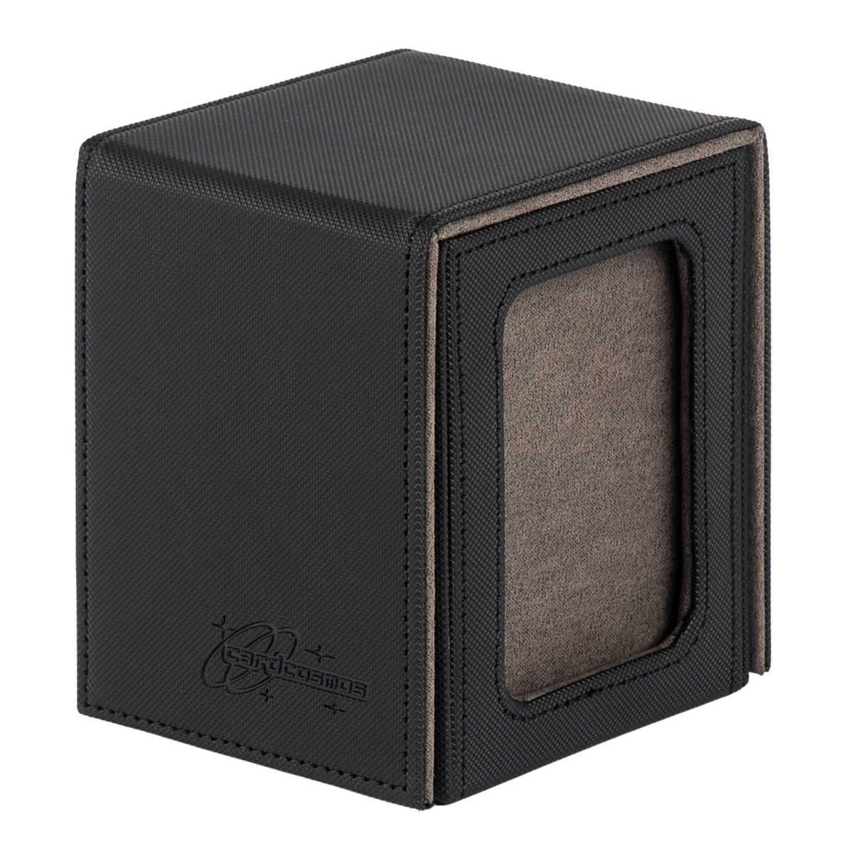 cardcosmos - 100+ Commander Deck Box mit Sichtfenster - Schwarz