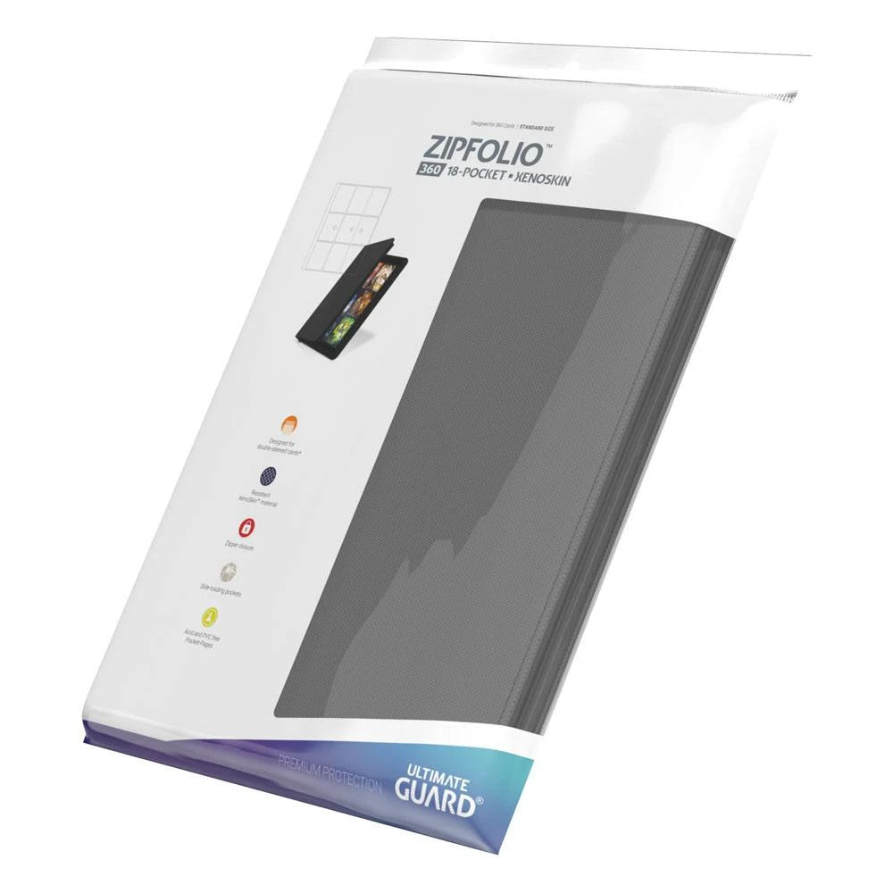 Ultimate Guard Zipfolio 360 18-Pocket Xenoskin Gray